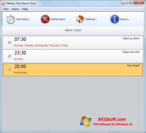 Skärmdump Free Alarm Clock för Windows 10