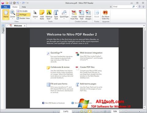 Skärmdump Nitro PDF Reader för Windows 10