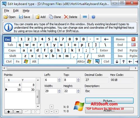 Skärmdump Virtual Keyboard för Windows 10