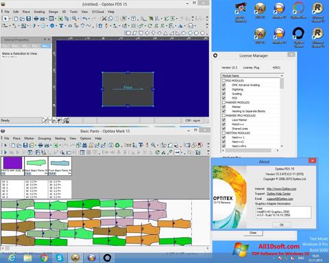 Skärmdump OptiTex för Windows 10