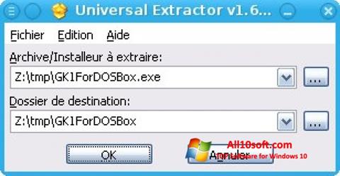 Skärmdump Universal Extractor för Windows 10