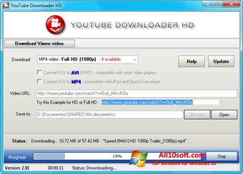Skärmdump Youtube Downloader HD för Windows 10