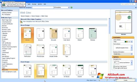 Skärmdump Microsoft Publisher för Windows 10