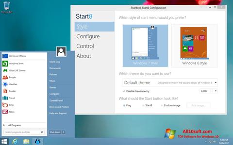 Skärmdump Start8 för Windows 10