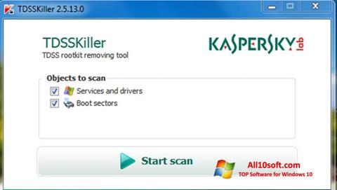 Skärmdump Kaspersky TDSSKiller för Windows 10