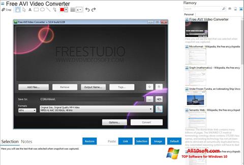 Skärmdump Free AVI Video Converter för Windows 10