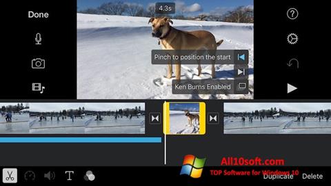 Skärmdump iMovie för Windows 10