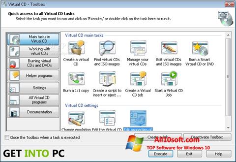 Skärmdump Virtual CD för Windows 10
