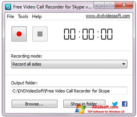 Skärmdump Free Video Call Recorder for Skype för Windows 10