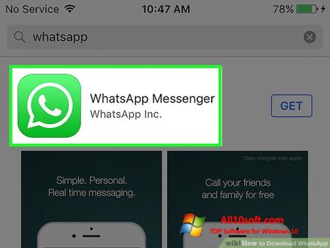 Skärmdump WhatsApp för Windows 10