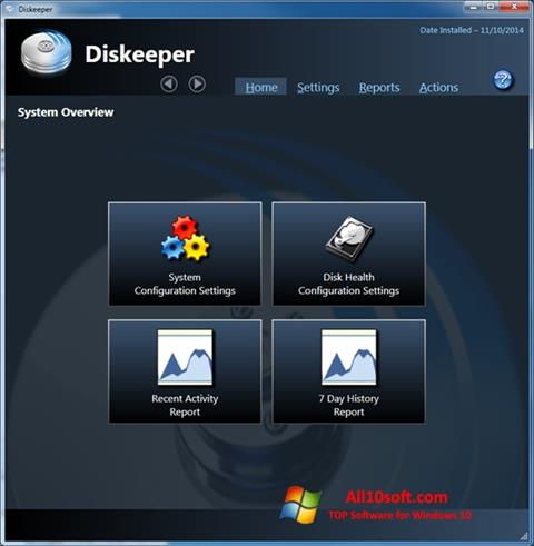 Skärmdump Diskeeper för Windows 10