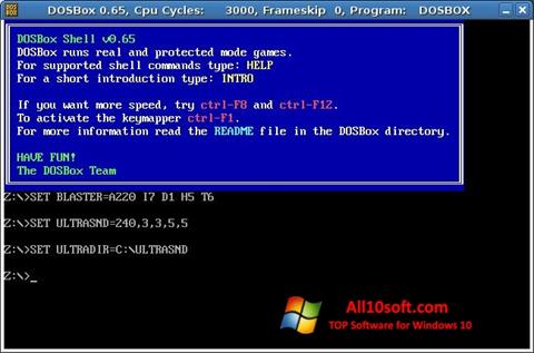 Skärmdump DOSBox för Windows 10