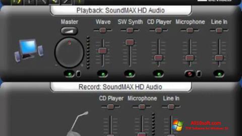 Skärmdump SoundMAX för Windows 10