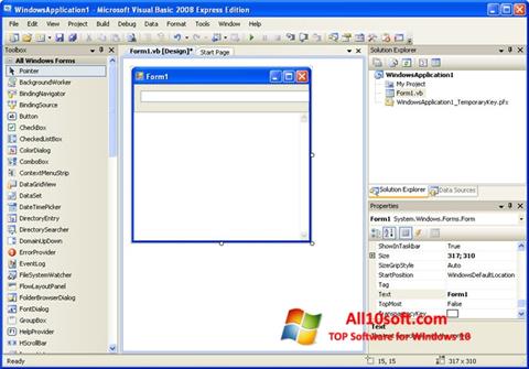 Skärmdump Microsoft Visual Basic för Windows 10