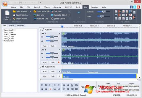 Skärmdump AVS Audio Editor för Windows 10