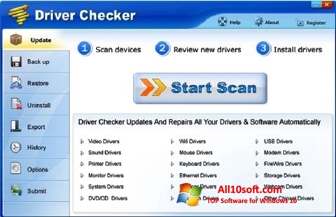 Skärmdump Driver Checker för Windows 10