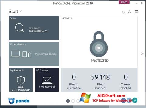Skärmdump Panda Global Protection för Windows 10
