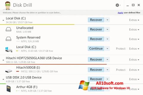 Skärmdump Disk Drill för Windows 10