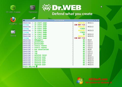 Skärmdump Dr.Web LiveCD för Windows 10