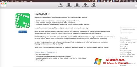 Skärmdump Greenshot för Windows 10