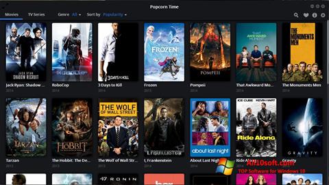 Skärmdump Popcorn Time för Windows 10