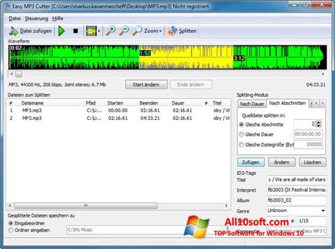 Skärmdump MP3 Cutter för Windows 10