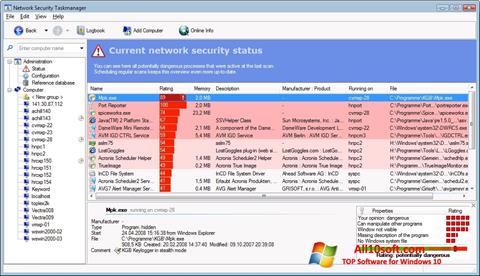Skärmdump Security Task Manager för Windows 10