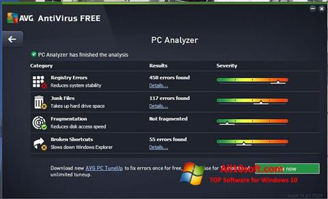 Skärmdump AVG AntiVirus Free för Windows 10