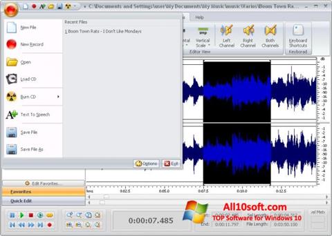 Skärmdump Free Audio Editor för Windows 10