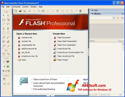Skärmdump Macromedia Flash Player för Windows 10