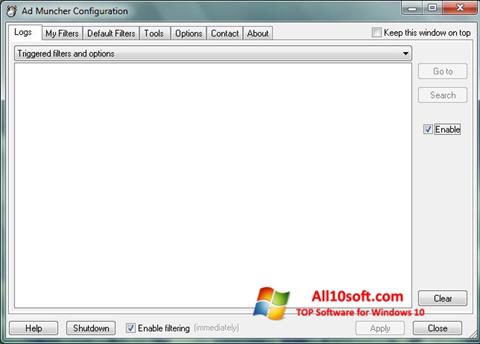 Skärmdump Ad Muncher för Windows 10