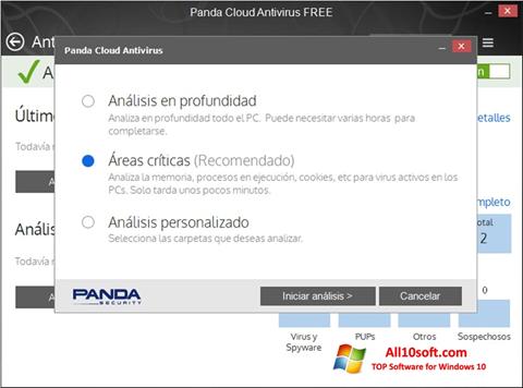 Skärmdump Panda Cloud för Windows 10