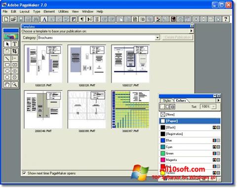 Skärmdump Adobe PageMaker för Windows 10
