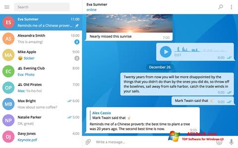 Skärmdump Telegram Desktop för Windows 10