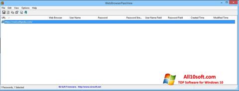 Skärmdump WebBrowserPassView för Windows 10