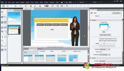 Skärmdump Adobe Captivate för Windows 10