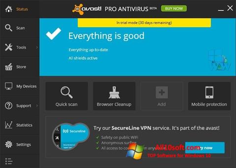 Skärmdump Avast! Pro Antivirus för Windows 10