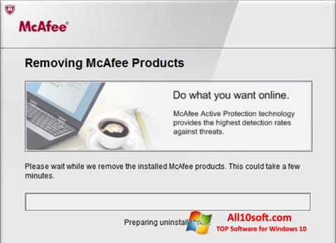 Skärmdump McAfee Consumer Product Removal Tool för Windows 10