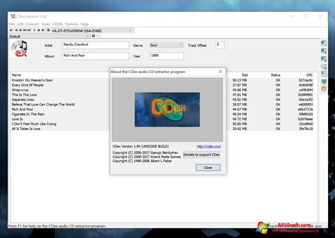 Skärmdump CDex för Windows 10