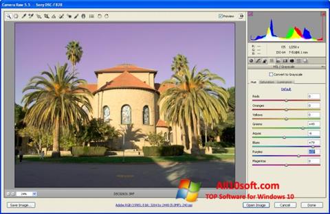 Skärmdump Adobe Camera Raw för Windows 10