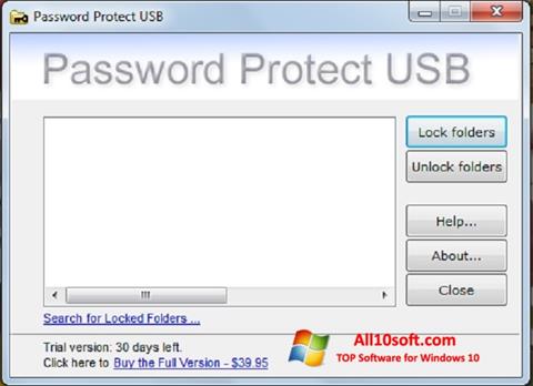 Skärmdump Password Protect USB för Windows 10
