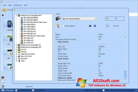 Skärmdump Format Factory för Windows 10